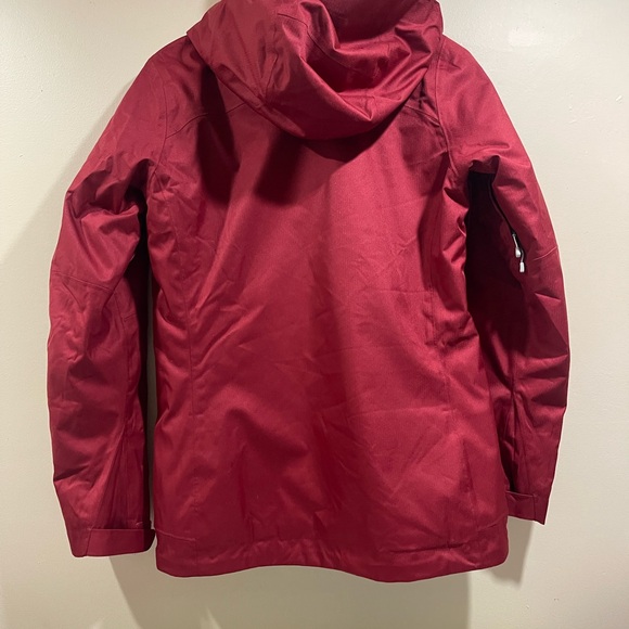 Patagonia RUBICON RED BURGUNDY RECCO H2NO Women's Crimson Ski Jacket sizeS - Picture 4 of 16
